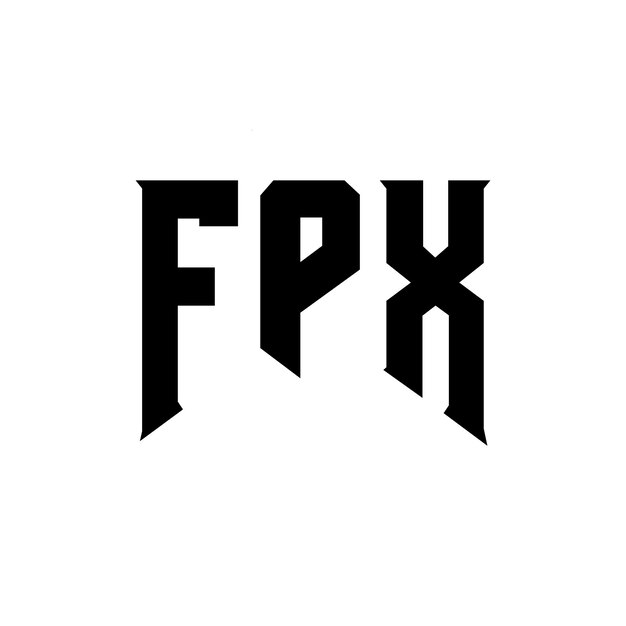 Diseño de logotipo de letra FPX para la empresa de tecnología FPX diseño de logotipo combinación de colores blanco y negro FPX logotipo FPX vector FPX diseño FPX icono FPX alfabeto FPX tipografía diseño del logotipo