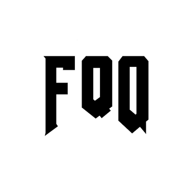 Diseño de logotipo de letra FQ para una empresa de tecnología Diseño del logotipo FQQ combinación de colores blanco y negro FQQ logotipo Vector FQQ diseño del icono FQQ alfabeto FQQ tipografía diseño del logotipo