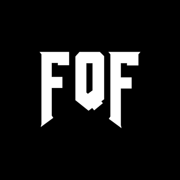 Diseño de logotipo de letra FQF para una empresa de tecnología Diseño del logotipo FQF combinación de colores blanco y negro FQF logotipo Vector FQF diseño del icono FQF alfabeto FQF tipografía diseño del logotipo