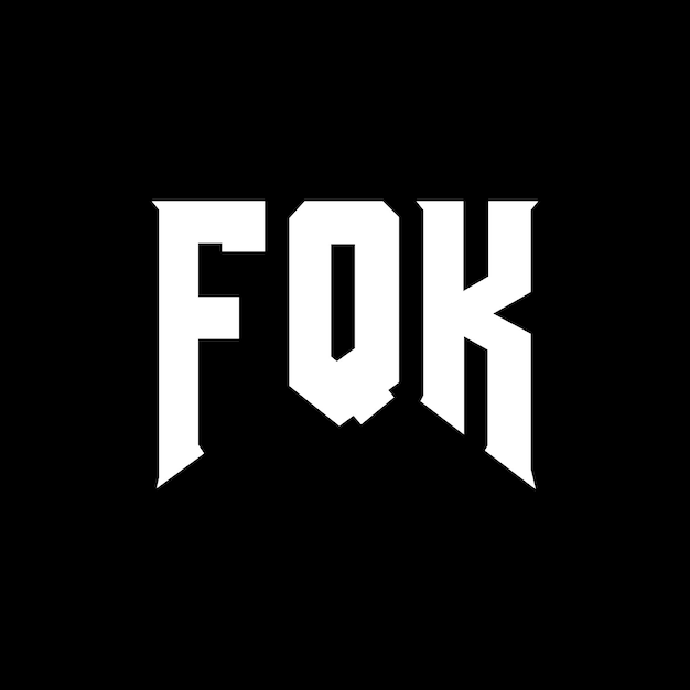Diseño de logotipo de letra FQK para una empresa de tecnología Diseño del logotipo FQK combinación de colores blanco y negro FQK logotipo vector FQK diseño FQK icono FQK alfabeto FQK tipografía diseño del logotipo