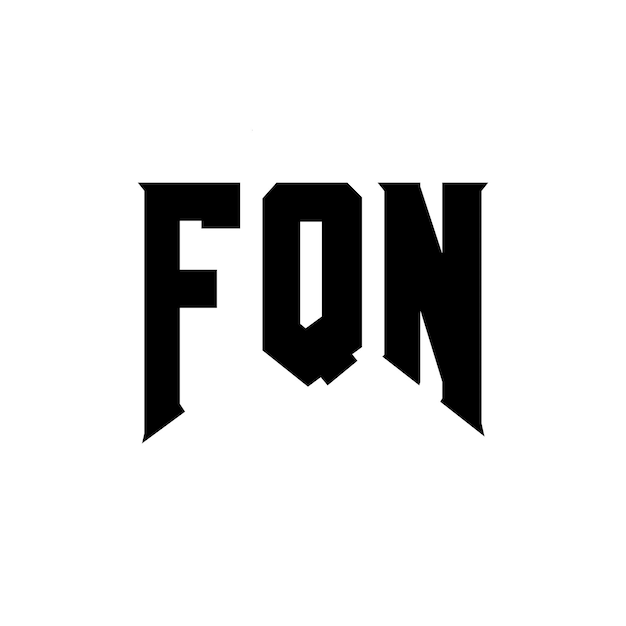 Diseño de logotipo de letra FQN para una empresa de tecnología Diseño del logotipo FQN combinación de colores blanco y negro FQN logotipo vector FQN diseño FQN icono FQN alfabeto FQN tipografía diseño del logotipo