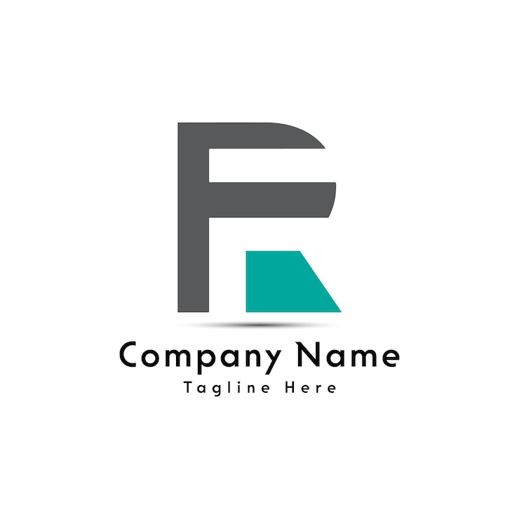 Vector diseño del logotipo de la letra fr ico