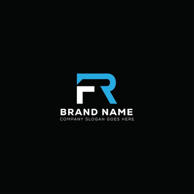Diseño del logotipo de la letra FR Modelo vectorial del logotipo del monograma de negocios y bienes raíces FR