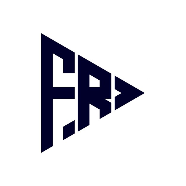 Diseño del logotipo de la letra fr