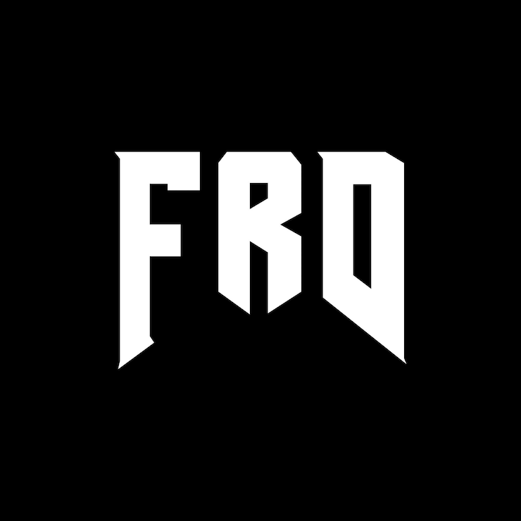 Vector diseño de logotipo de letra frd para una empresa de tecnología diseño del logotipo frd combinación de colores blanco y negro logotipo frd vector diseño frd icono frd alfabeto diseño del logotipo tipografía frd