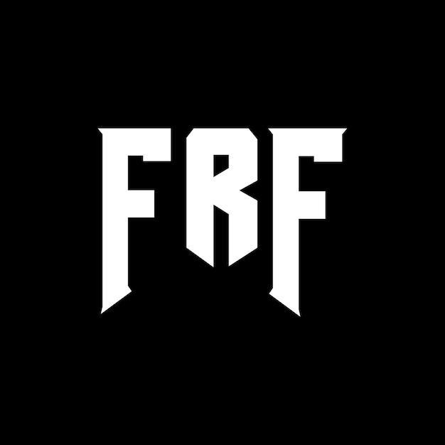 Diseño de logotipo de letra FRF para una empresa de tecnología Diseño del logotipo FRF combinación de colores blanco y negro Logotipo FRF Vector FRF Diseño del icono FRF Alfabeto FRF Tipo de diseño del logotipo