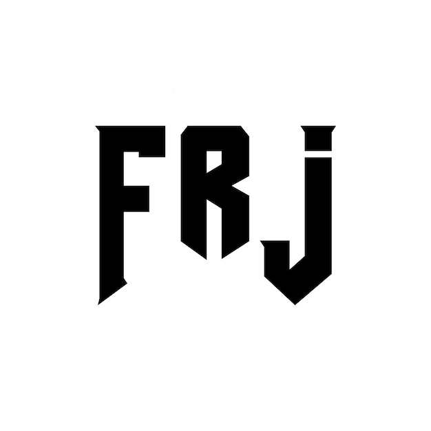 Diseño de logotipo de letra FRJ para una empresa de tecnología Diseño del logotipo FRJ combinación de colores blanco y negro Logotipo FRJ vector diseño FRJ icono FRJ alfabeto FRJ tipografía diseño del logotipo