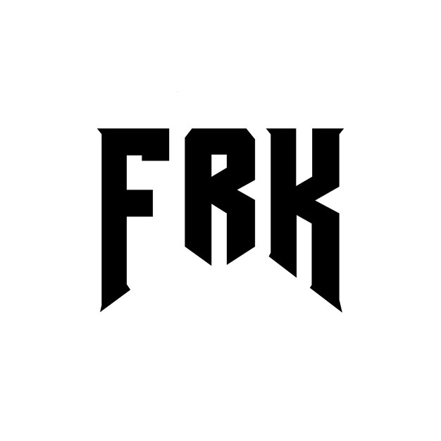 Diseño de logotipo de letra FRK para una empresa de tecnología Diseño del logotipo FRK combinación de colores blanco y negro Logotipo FRK vector diseño FRK icono FRK alfabeto FRK tipografía diseño del logotipo