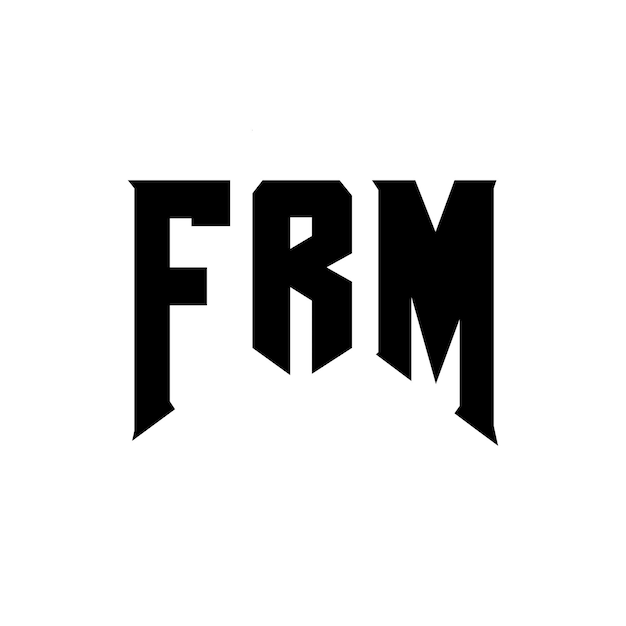 Diseño de logotipo de letra FRM para una empresa de tecnología Diseño del logotipo FRM Combinación de colores blanco y negro Logotipo FRM Vector FRM Diseño del icono FRM Alfabeto FRM Tipografía