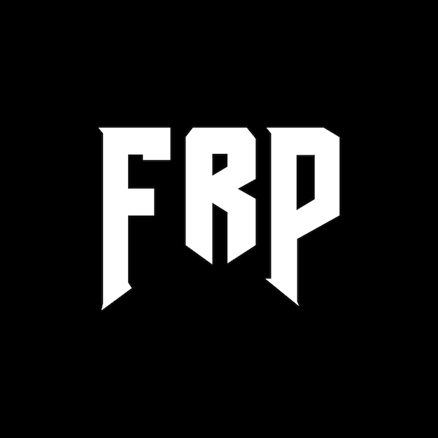 Diseño de logotipo de letra FRP para una empresa de tecnología Diseño del logotipo FRP combinación de colores blanco y negro Logotipo FRP vector FRP Diseño del icono FRP Alfabeto FRP Tipo de diseño del logotipo
