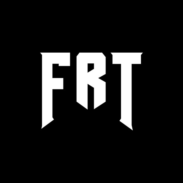 Diseño de logotipo de letra FRT para la empresa de tecnología FRT Diseño del logotipo de combinación de colores blanco y negro FRT Logotipo FRT Vector FRT diseño Icono FRT Alfabeto FRT Tipo de diseño de logotipo FRT