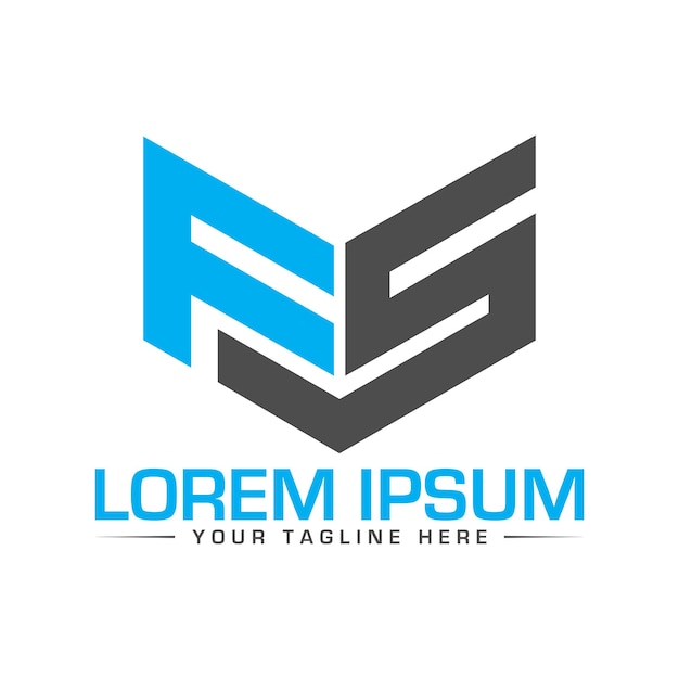 Diseño del logotipo de la letra FS Diseño único y profesional del logotipo de la letra FS SF