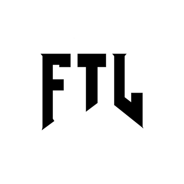 Diseño de logotipo de letra FTL para una empresa de tecnología Diseño del logotipo FTL combinación de colores blanco y negro Logotipo FTL vector FTL Diseño del icono FTL Alfabeto FTL Tipo de diseño del logotipo