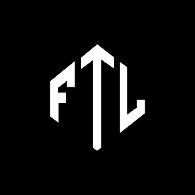 Diseño de logotipo de letra FTL con forma de polígono diseño de logotipo FTL en forma de póligono y cubo modelo de logotipo vectorial hexágono FTL colores blanco y negro monograma de negocios y logotipo inmobiliario FTL