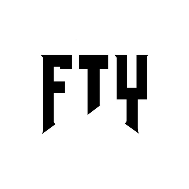 Diseño de logotipo de letra FTY para una empresa de tecnología Diseño del logotipo FTY combinación de colores blanco y negro Logotipo FTY Vector FTY Diseño del icono FTY Alfabeto FTY Tipo de diseño del logotipo