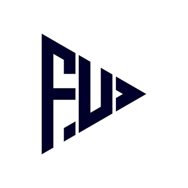 diseño del logotipo de la letra fu