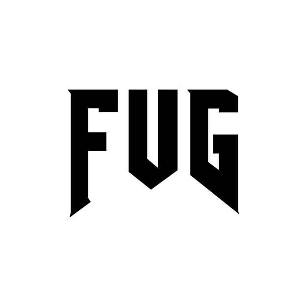 Diseño de logotipo de letra FUG para la empresa tecnológica Diseño del logotipo FUG combinación de colores blanco y negro Logotipo FUG vector FUG diseño Icono FUG alfabeto FUG tipografía Diseño del Logotipo