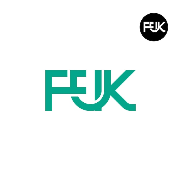 Diseño del logotipo de la letra FUK Monograma