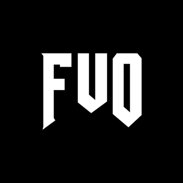Diseño de logotipo de letra FUO para una empresa de tecnología Diseño del logotipo FUO combinación de colores blanco y negro FUO logotipo Vector FUO diseño FUO icono FUO alfabeto FUO tipografía diseño del logotipo