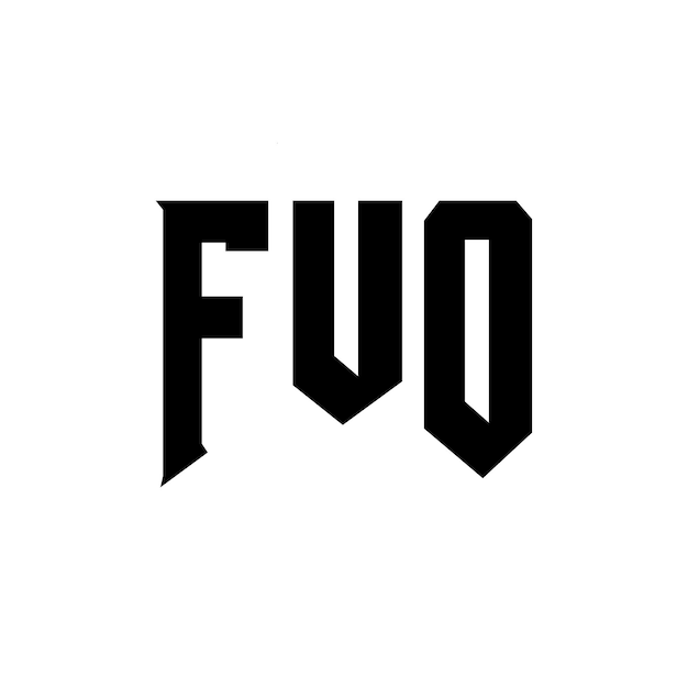 Diseño de logotipo de letra FUO para una empresa de tecnología Diseño del logotipo FUO combinación de colores blanco y negro FUO logotipo Vector FUO diseño FUO icono FUO alfabeto FUO tipografía diseño del logotipo