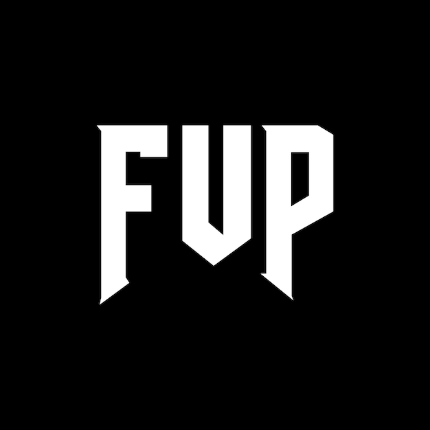 Diseño de logotipo de letra FUP para una empresa de tecnología Diseño del logotipo FUP combinación de colores blanco y negro Logotipo FUP Vector FUP Diseño del icono FUP Alfabeto FUP Tipo de diseño del logotipo