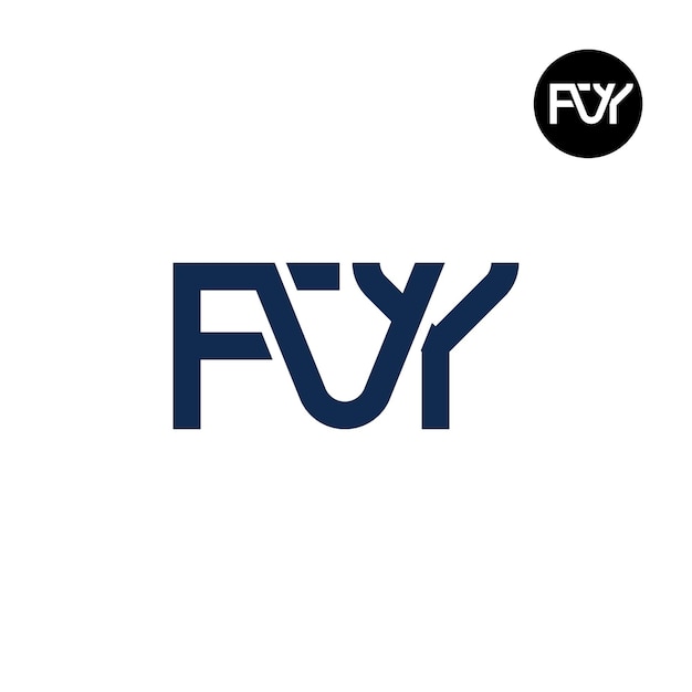 Diseño del logotipo de la letra FVY Monograma