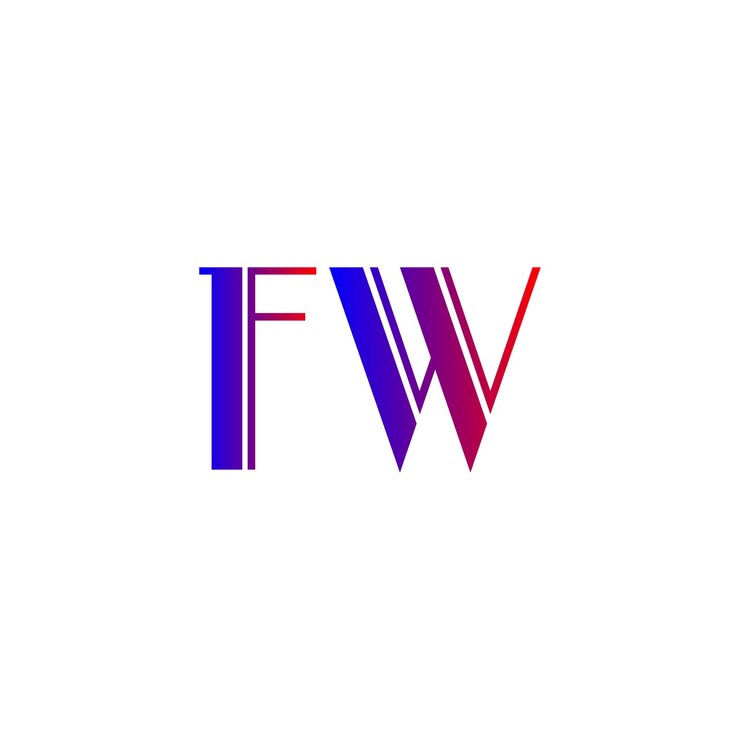 Vector diseño del logotipo de la letra fw