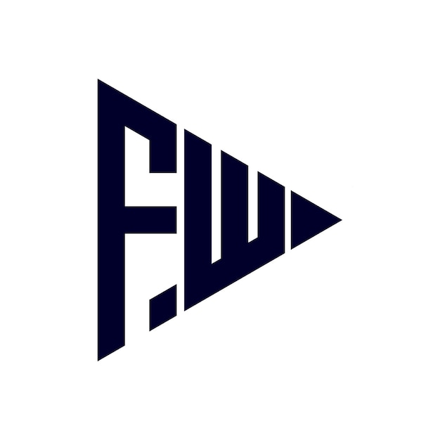 diseño del logotipo de la letra fw