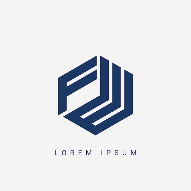 Diseño del logotipo de la letra FWF con un corte creativo Diseño creativo del logotipo