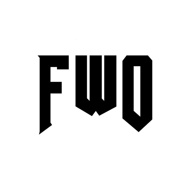 Diseño de logotipo de letra FWO para la empresa de tecnología FWO diseño de logotipo combinación de colores blanco y negro FWO logotipo FWO vector FWO diseño FWO icono FWO alfabeto FWO tipografía diseño del logotipo