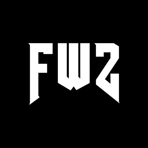 Diseño de logotipo de letra FWZ para una empresa de tecnología Diseño del logotipo FWZ Combinación de colores blanco y negro Logo FWZ Vector FWZ Diseño del icono FWZ Alfabeto FWZ Tipografía Logotipo