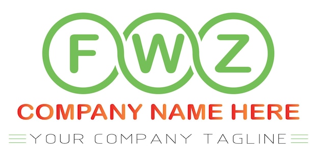 Diseño de logotipo de letra FWZ