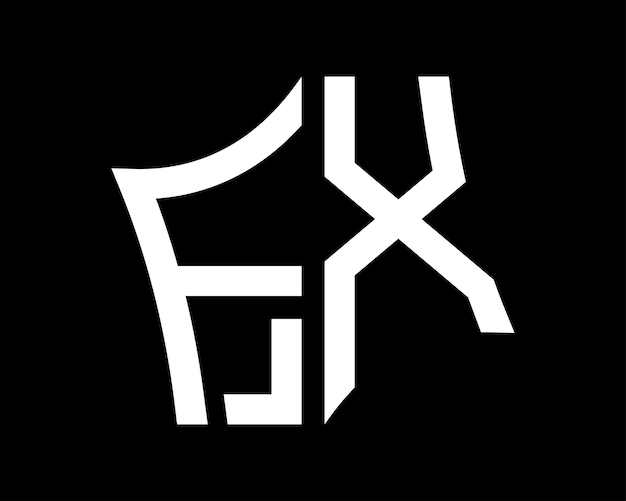 El diseño del logotipo de la letra FX es arte vectorial