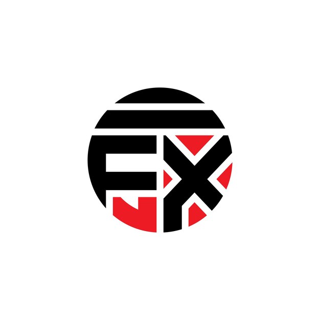 El diseño del logotipo de la letra FX es arte vectorial