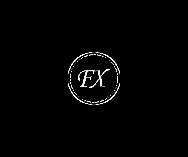 Diseño del logotipo de la letra FX