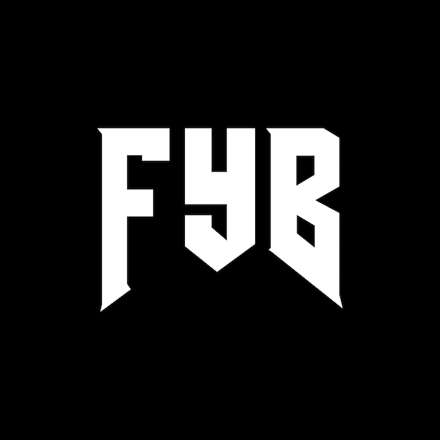 Diseño de logotipo de letra FYB para una empresa de tecnología Diseño del logotipo FYB Combinación de colores blanco y negro Logo FYB Vector FYB Diseño del icono FYB Alfabeto FYB Tipo de diseño del logotipo