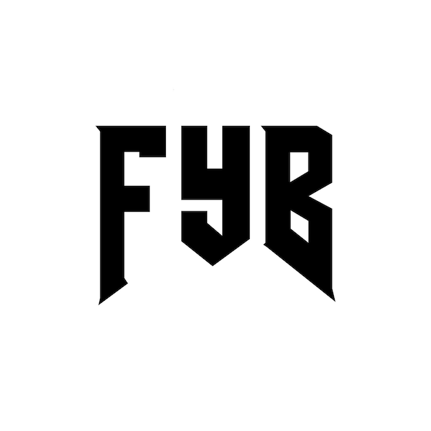 Diseño de logotipo de letra FYB para una empresa de tecnología Diseño del logotipo FYB Combinación de colores blanco y negro Logo FYB Vector FYB Diseño del icono FYB Alfabeto FYB Tipo de diseño del logotipo