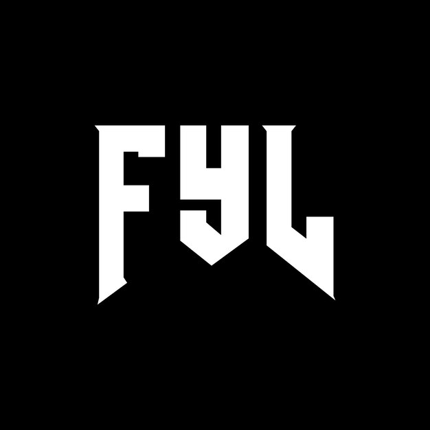 Diseño de logotipo de letra FYL para una empresa de tecnología Diseño del logotipo FYL combinación de colores blanco y negro FYL logotipo Vector FYL diseño FYL icono FYL alfabeto FYL tipografía diseño del logotipo