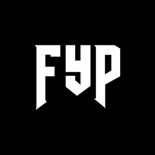 Diseño de logotipo de letra FYP para la empresa de tecnología FYP diseño de logotipo combinación de colores blanco y negro FYP logotipo FYP vector FYP diseño del icono FYP alfabeto FYP tipografía diseño del logotipo
