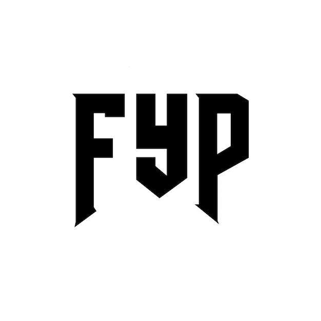 Diseño de logotipo de letra FYP para la empresa de tecnología FYP diseño de logotipo combinación de colores blanco y negro FYP logotipo FYP vector FYP diseño del icono FYP alfabeto FYP tipografía diseño del logotipo