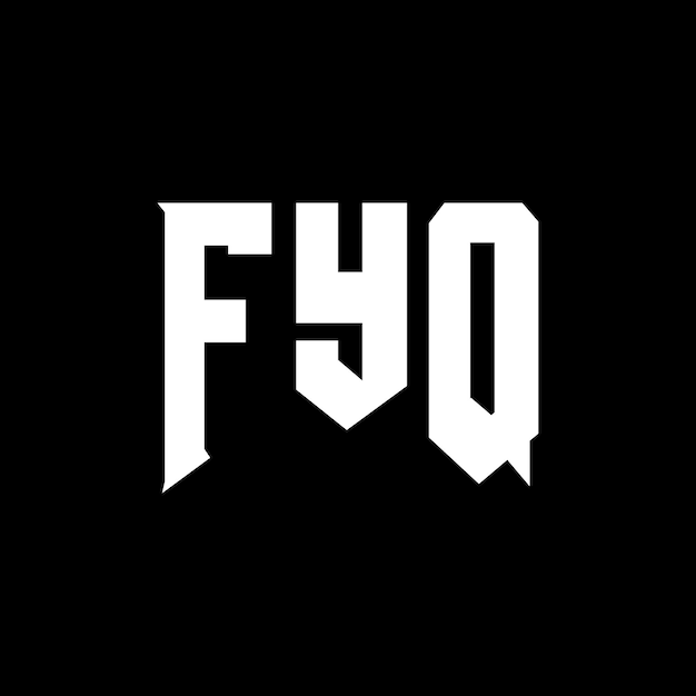 Diseño de logotipo de letra FYQ para una empresa de tecnología Diseño del logotipo FYQ combinación de colores blanco y negro Logotipo FY Q vector Diseño FYQ icono FYQ alfabeto FYQ tipografía diseño del logotipo