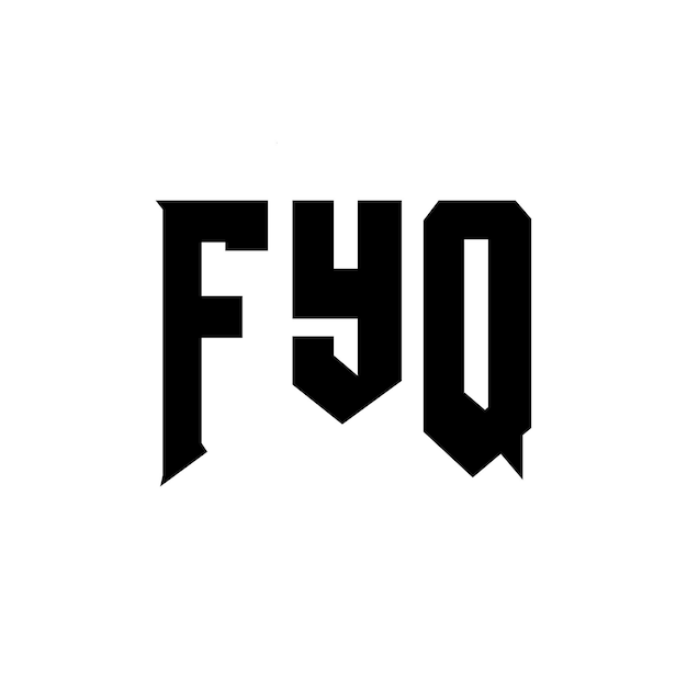 Diseño de logotipo de letra FYQ para una empresa de tecnología Diseño del logotipo FYQ combinación de colores blanco y negro Logotipo FY Q vector Diseño FYQ icono FYQ alfabeto FYQ tipografía diseño del logotipo