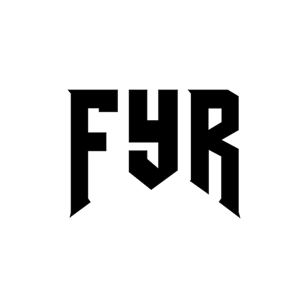 Diseño de logotipo de letra FYR para una empresa de tecnología Diseño del logotipo FYR Combinación de colores blanco y negro Logotipo FY R Vector FYR Diseño del icono FYR Alfabeto FYR Tipotipo diseño del logotipo