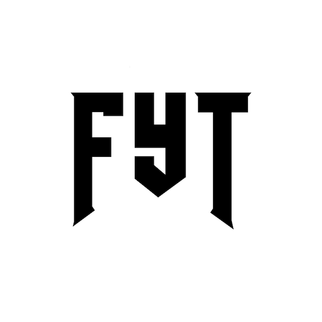 Diseño de logotipo de letra FYT para una empresa de tecnología Diseño del logotipo FYT combinación de colores blanco y negro FYT logotipo Vector FYT diseño FYT icono FYT alfabeto FYT tipografía diseño del logotipo