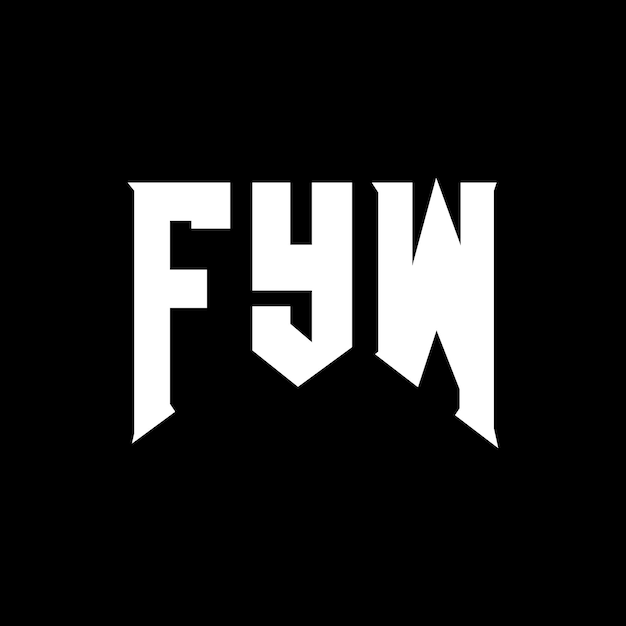Diseño de logotipo de letra FYW para una empresa de tecnología Diseño del logotipo FYW Combinación de colores blanco y negro FYW Logotipo Vector FYW Diseño del icono FYW Alfabeto FYW Tipo de diseño del logotipo