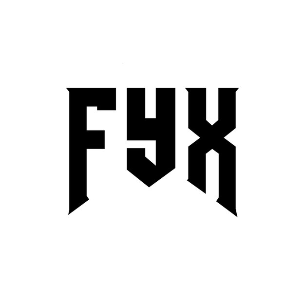 Diseño de logotipo de letra FYX para una empresa de tecnología Diseño del logotipo FYX combinación de colores blanco y negro FYX diseño del logotipo vector FYX Diseño del icono FYX FYX alfabeto FYX tipografía
