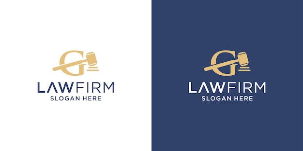 Diseño de logotipo letra g bufete de abogados