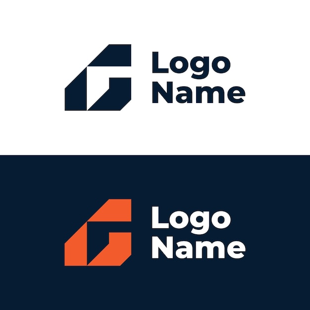 diseño de logotipo de letra g geométrica
