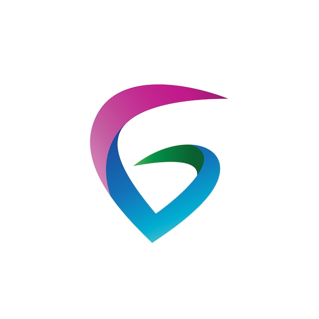 Vector diseño del logotipo de la letra g en gradiente