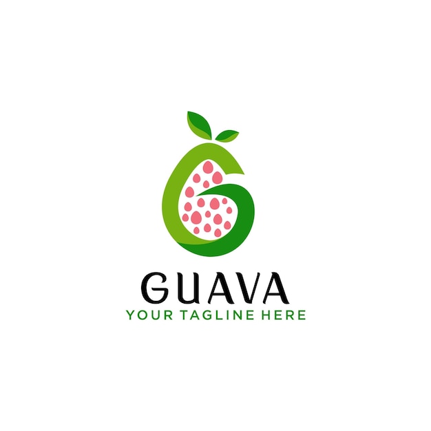 Diseño de logotipo de letra G guayaba